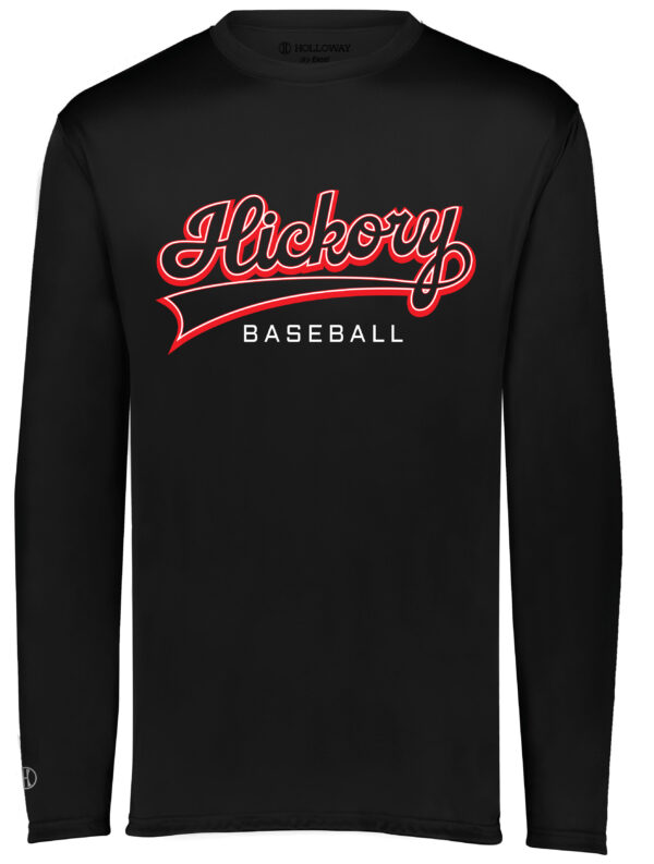 Hickory Baseball Black Momentum Dry Fit Long Sleeve