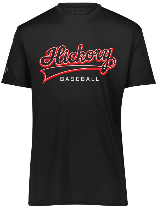 Hickory Baseball Black Momentum Dry Fit T