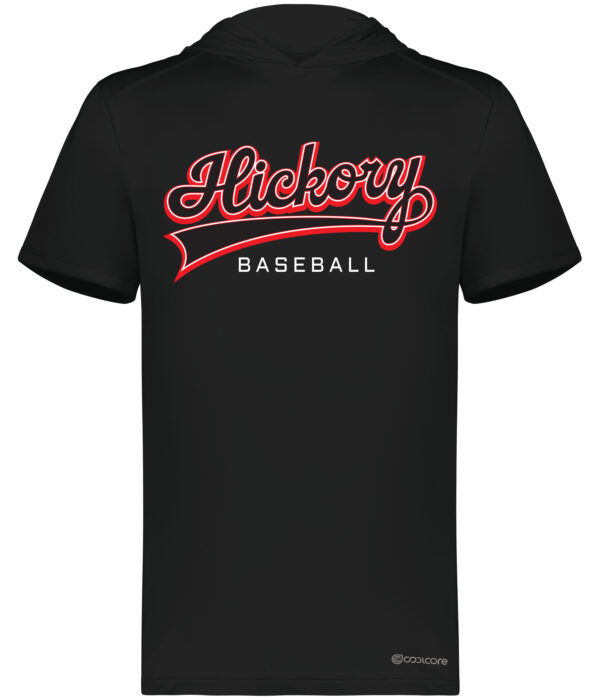 Hickory Baseball Black Dry Fit Hooded Shirt