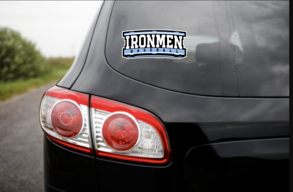 Ironmen Baseball Window Decal - Image 2