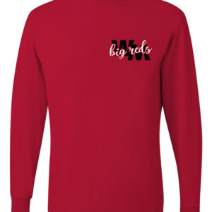 WM Big Reds Curly Emblem Red Long Sleeve