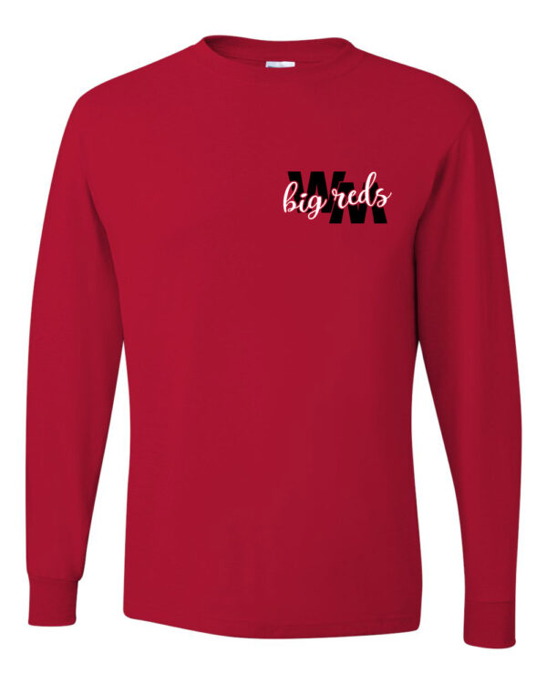 WM Big Reds Curly Emblem Red Long Sleeve