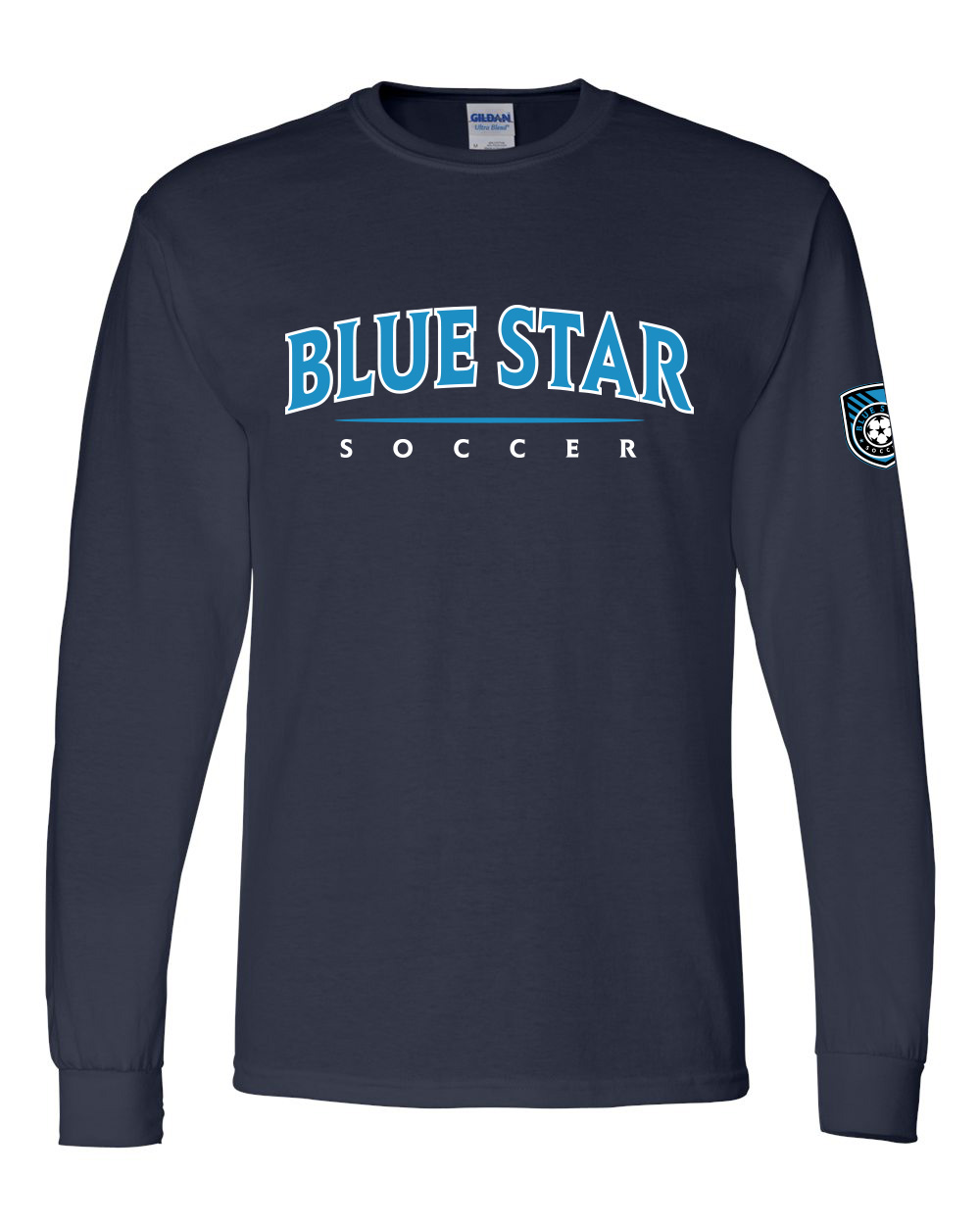 Blue Star Soccer Long Sleeve T-Shirt - Image 2